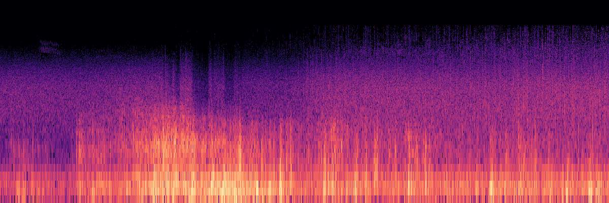 Spectrogram: Thunder and Beginning of Rain Shower